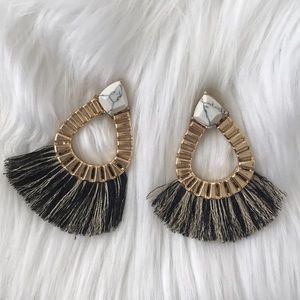 [Bauble Bar] Marble Tassel Earrings
